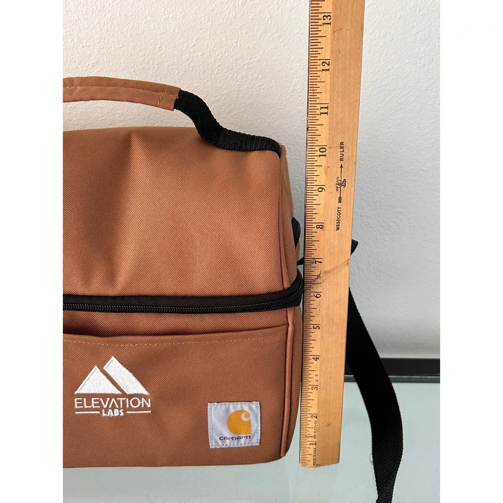 Carhartt Vertical Lunch Cooler Bag Brown Elevation Labs Insulated Lunch Box